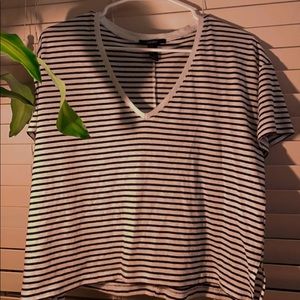 horizontal striped crop top